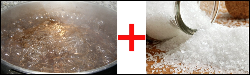 Применяйте соль и кипяток для профилактики труб от засоров