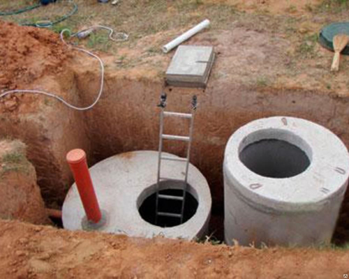 Установка бетон септ баня